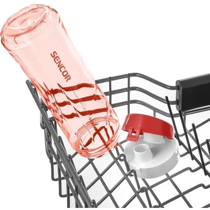 Sencor SBL 2114RD - Machine à smoothie 500 W avec bol sans BPA 0.6 L et 4 lames inox, pour boissons, milkshakes et soupes