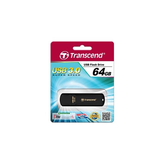 STICK 64GB Transcend JetFlash 700 USB 3.0 black 1