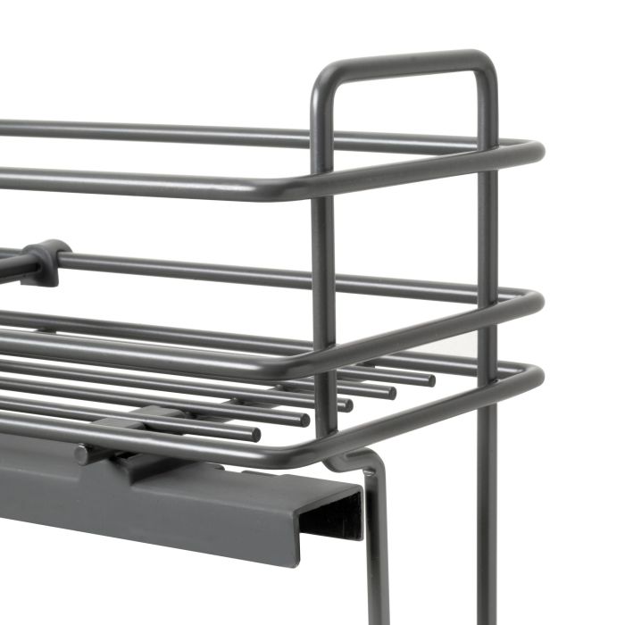 Emuca porte-bouteilles extractible TitaneMax avec fermeture à amortie, gauche, 3 plateaux, module 200mm, Acier, Gris Anthracite 4 Emuca porte-bouteilles extractible TitaneMax avec fermeture à amortie, gauche, 3 plateaux, module 200mm, Acier, Gris Anthracite 4