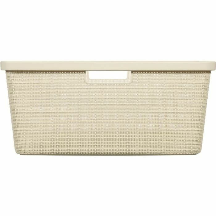 Panier à linge Curver Yute Blanc Plastique 45 L 5 Panier à linge Curver Yute Blanc Plastique 45 L 5