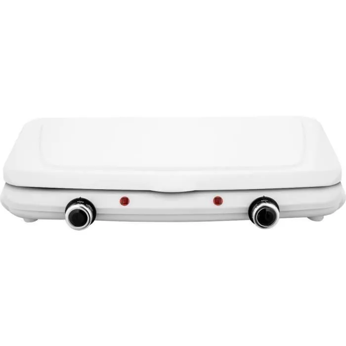 Sencor Plaque chauffante portable SCP 2271WH-EUE4 - 2500 W, 2 plaques (18 et 15 cm), thermostat réglable, sécurité surchauffe, pour camping