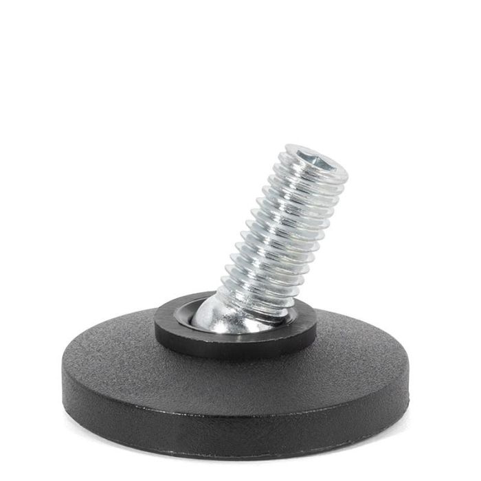 Pie Niv. Tofo Ø35 M8X15 H27 Negro Con Rótula  C/Huella Allen En El Esparrago. Herrajes Alk 1