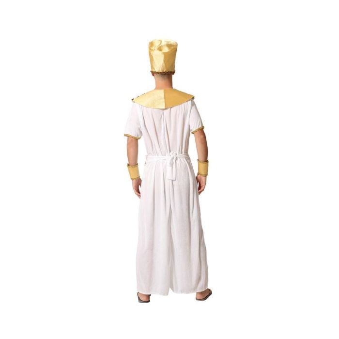 Déguisement Homme Adulte Pharaon Égyptien Blanc XXL - Costume 6 Pièces en Polyester pour Carnaval et Fête