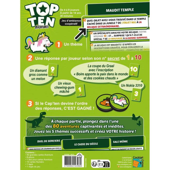 Jeu de société Asmodee Top Ten Adventures 4 Jeu de société Asmodee Top Ten Adventures 4