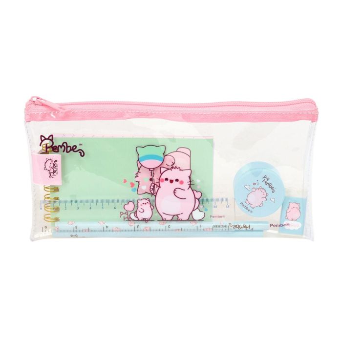 Fourre-tout Pembe The pink cat Multicouleur 22,5 x 10,5 x 1 cm