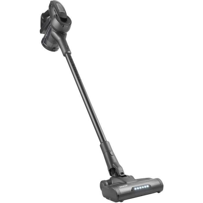 Sencor Aspirateur Balai sans Fil 3-en-1 SVC 8726BK - 400 W - Autonomie 50 min - Filtration HEPA Cyclonique - Buse Motorisée LED - 0.5 L - Noir