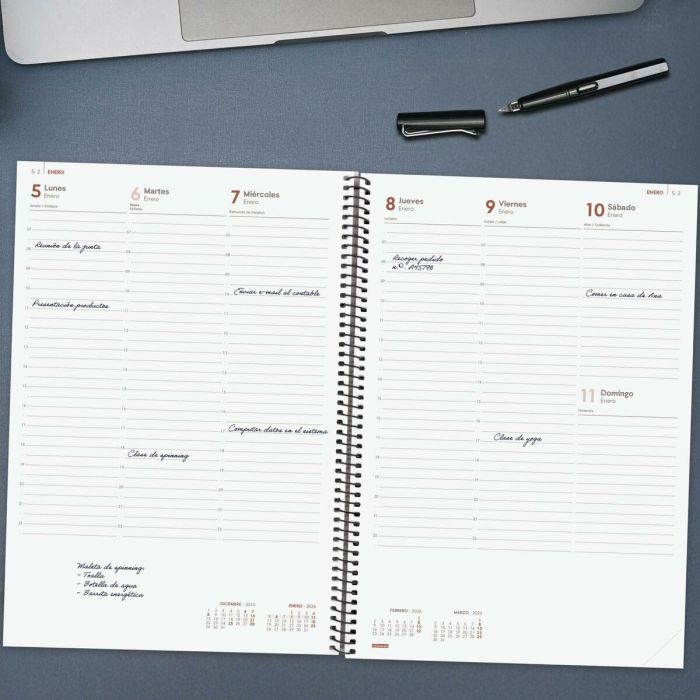 Agenda Finocam OPAQUE Bleu A4 21 x 29,7 cm 2026 4