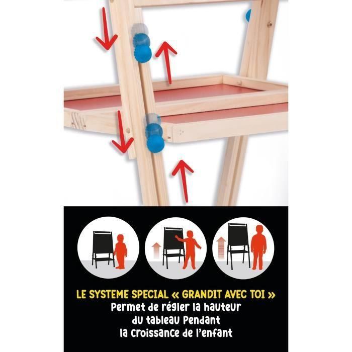 Tableau évolutif - LISCIANI - Montessori - Grand tableau en bois - Réglable et magnétique - Activités éducatives 3