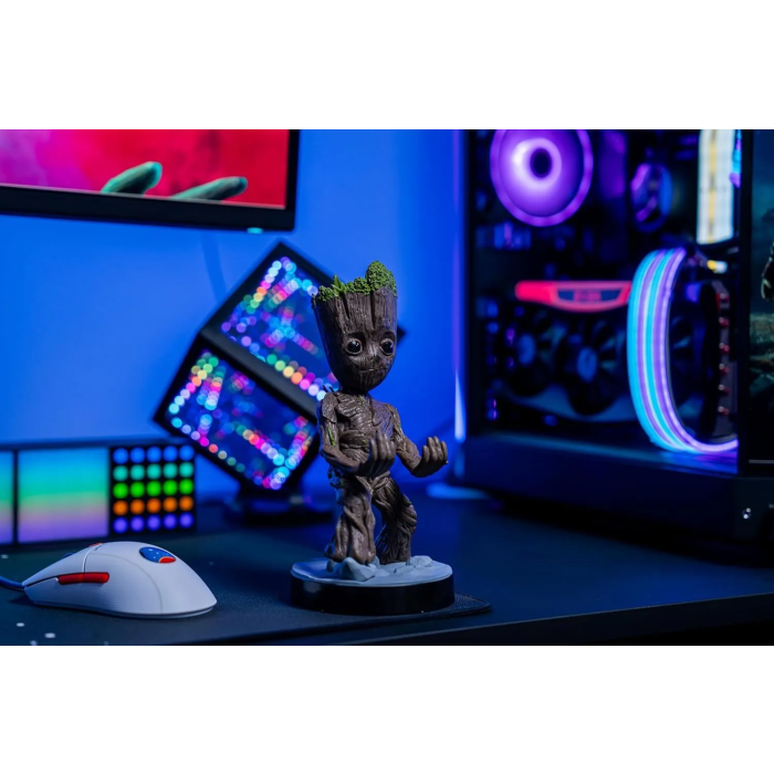 Exquisite Gaming Support Manette et Smartphone Groot - Style Cable Guy 20 cm avec USB & Lightning 2