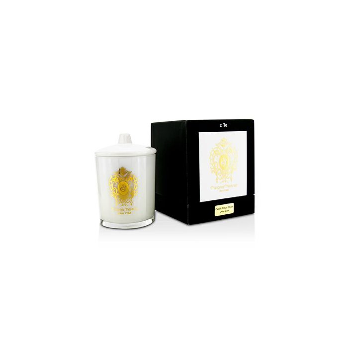 Tiziana Terenzi Bougie Gold Rose Oudh Verre Blanc Décoré 170 gr