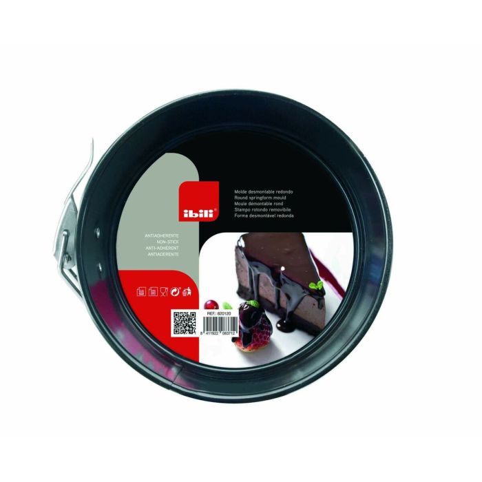 Moule amovible Ibili 820120 Acier Ø 20 x 6,8 cm Noir Rond 2