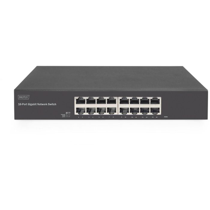 DIGITUS Switch 16-Port Gigabit, 19" unmanaged schwarz 2