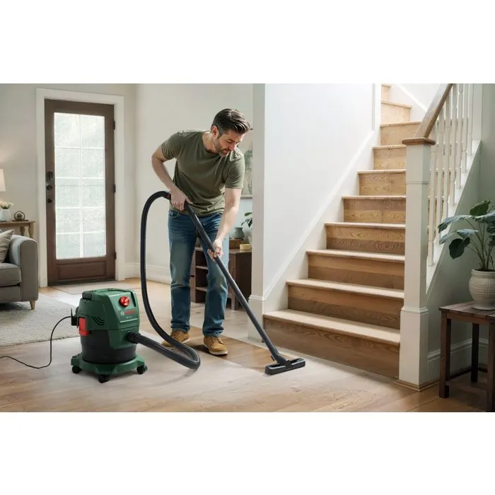 Aspirateur traîneau Bosch PAS 15-200 - 1200W, Puissance d'aspiration 200 mbar - 30 l/s, Réservoir 15 L - Aspirateur sec et humide avec fonction soufflerie