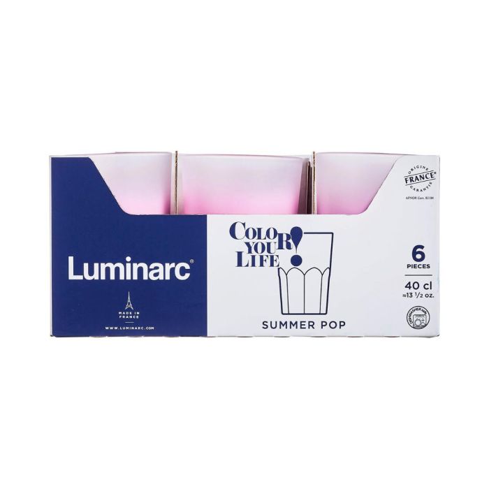 Vaso Alto Vidrio Summer Pop Luminarc 40 cL 5