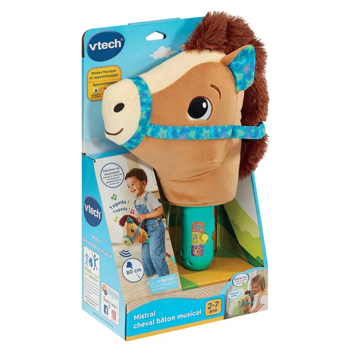 Vtech Baby Mistral Cheval Bâton Musical Multicolore, Poney Peluche Apprentissage et Musique, 2 à 7 ans Vtech Baby Mistral Cheval Bâton Musical Multicolore, Poney Peluche Apprentissage et Musique, 2 à 7 ans