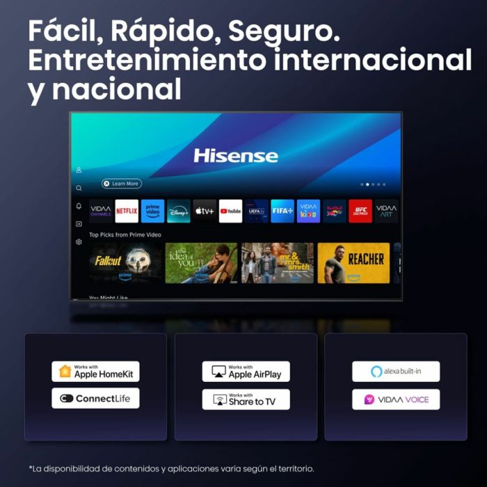 TV intelligente Hisense 65A6Q 65" 4K Ultra HD LED HDR D-LED 6 TV intelligente Hisense 65A6Q 65" 4K Ultra HD LED HDR D-LED 6