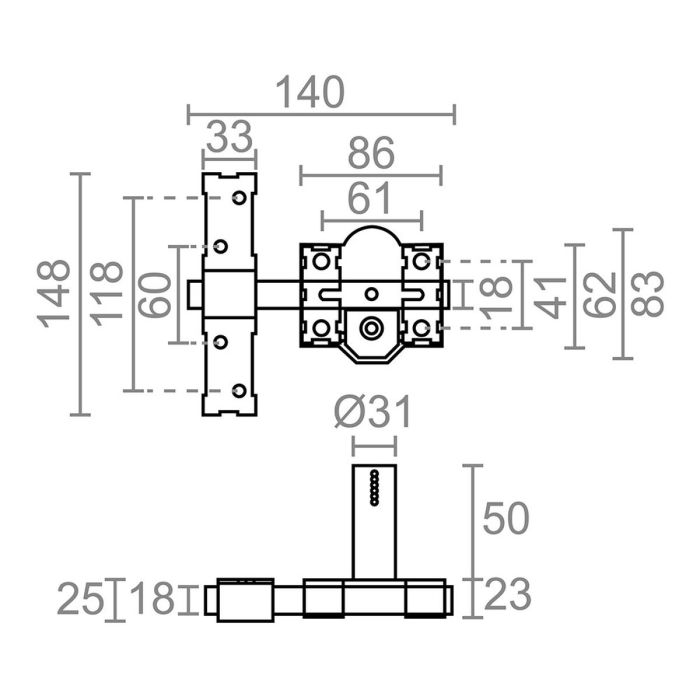 Serrure de sécurité Micel crr10 86b/50 Acier Laiton 50 mm Recouvrir 2