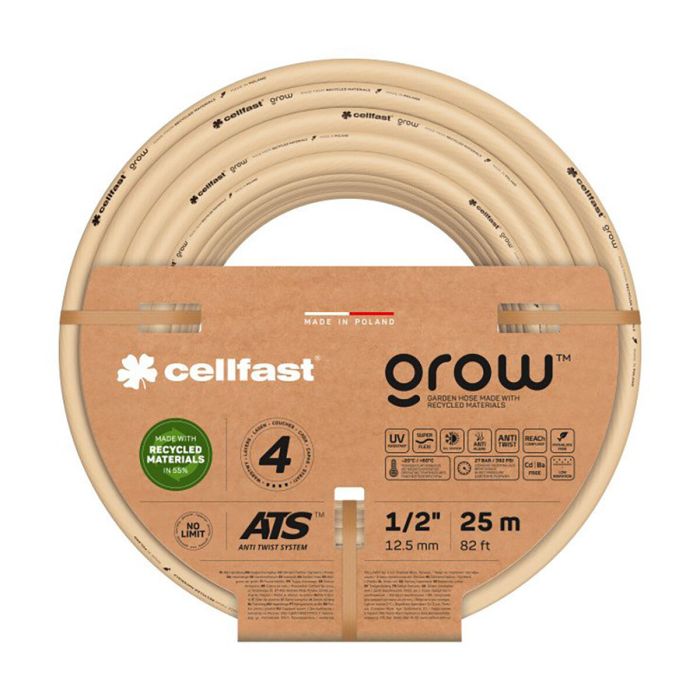 Tuyau d'arrosage Cellfast Grow 15 m Plastique 3/4" Ø 19 mm Beige 0 Tuyau d'arrosage Cellfast Grow 15 m Plastique 3/4" Ø 19 mm Beige 0