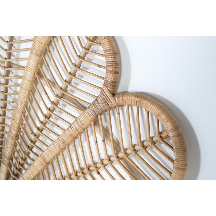GINER Y COLOMER Tête de lit en rotin naturel, design artisanal, 180 cm de large, finition naturelle 2