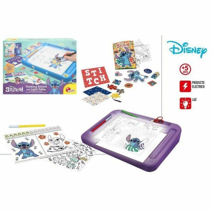 Lisciani Giochi LIS1737444065609 Kit de dessin STITCH Mesa de luz avec marqueurs