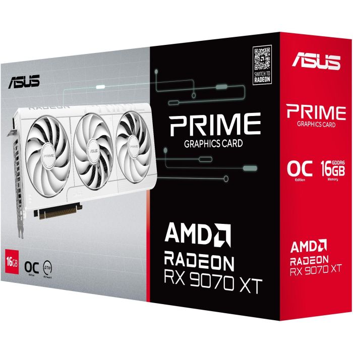 RX 9070XT 16GB ASUS PRIME GDDR6 WHITE 3