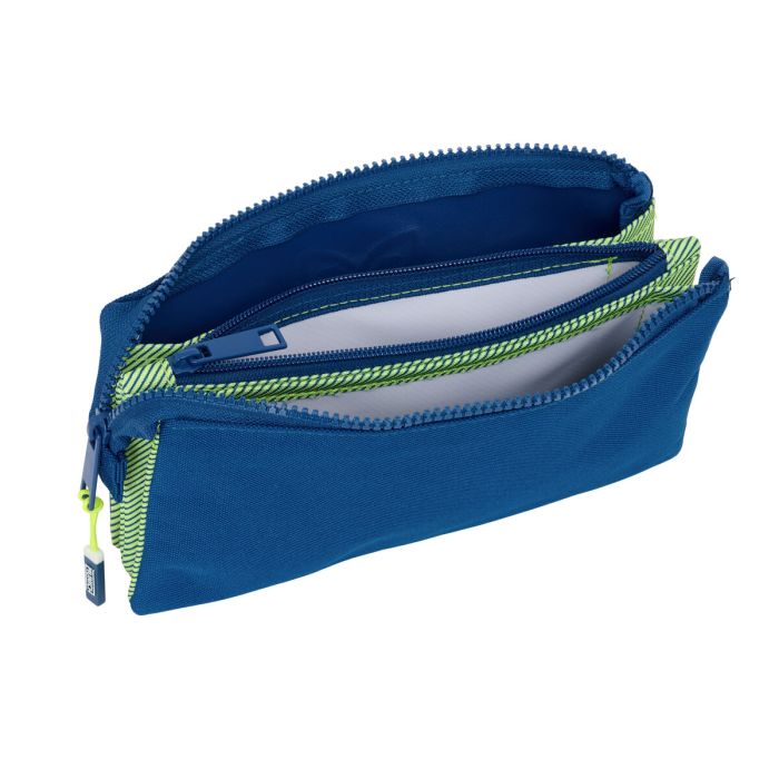 Trousse Fourre-Tout Triple Munich North Blue marine 22 x 12 x 3 cm 1