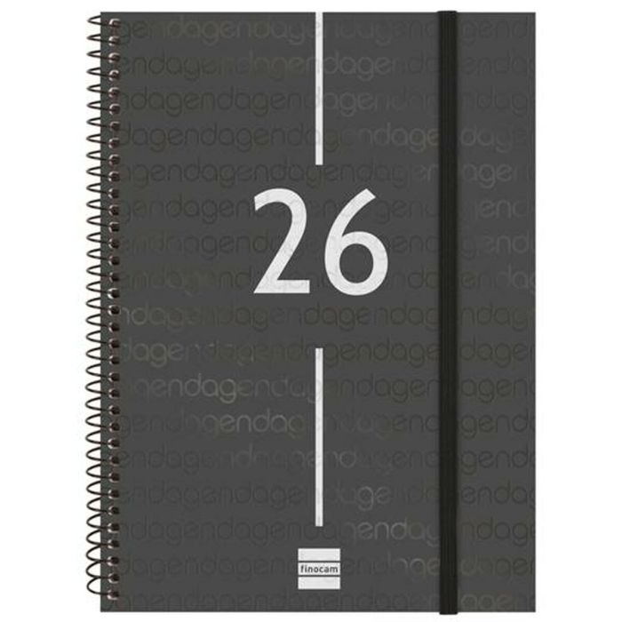 Agenda Finocam YEAR Noir A5 15,5 x 21,2 cm 2026