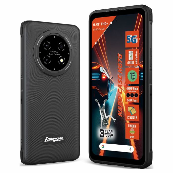 Téléphone portable pour personnes âgées Energizer H67GEU Octa Core 4 GB RAM 128 GB Noir 6,78"