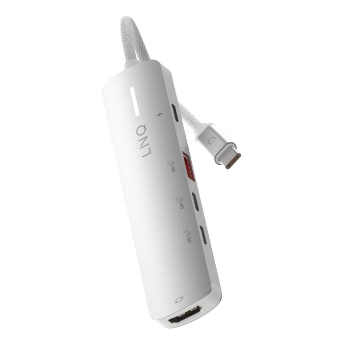 Hub USB Linq Byelements LQ49051 Blanc Gris 0 Hub USB Linq Byelements LQ49051 Blanc Gris 0
