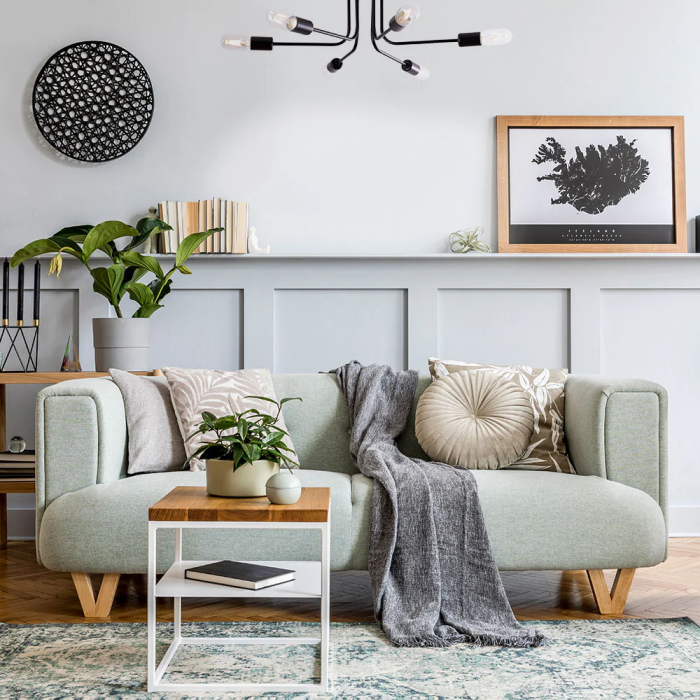 Lampe de Plafond "Adrian" SKD-P8002-BK Noir 3