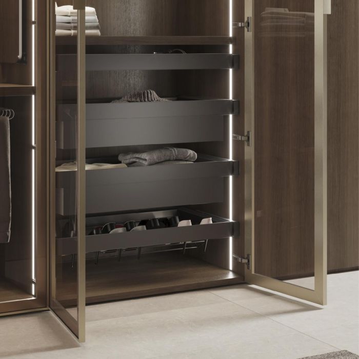 Emuca Ensemble de 2 Entretoise latérale pour le cadre Quartz, Plastique, Titane 1