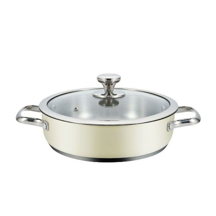 Casserole avec Couvercle Haeger PA-24L.009A Beige Ø 24 cm 1