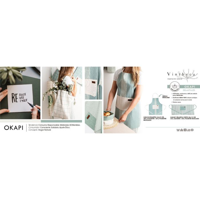 Tablier Vinthera Okapi Bicolore 60 x 75 cm (12 Unités) 3 Tablier Vinthera Okapi Bicolore 60 x 75 cm (12 Unités) 3