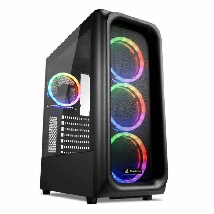 Boîtier ATX semi-tour Sharkoon TK5M RGB ATX Noir 0 Boîtier ATX semi-tour Sharkoon TK5M RGB ATX Noir 0