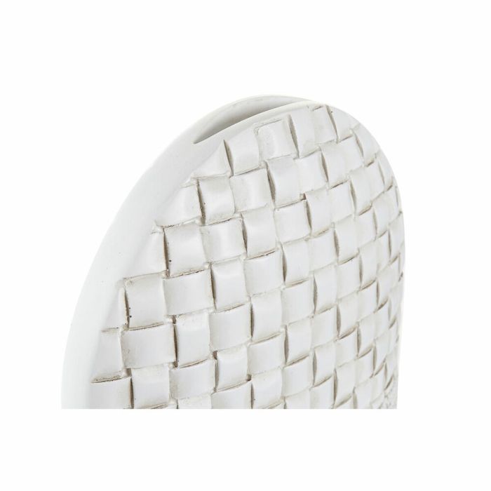 Vase DKD Home Decor Blanc Résine Moderne 18 x 6 x 28 cm 2