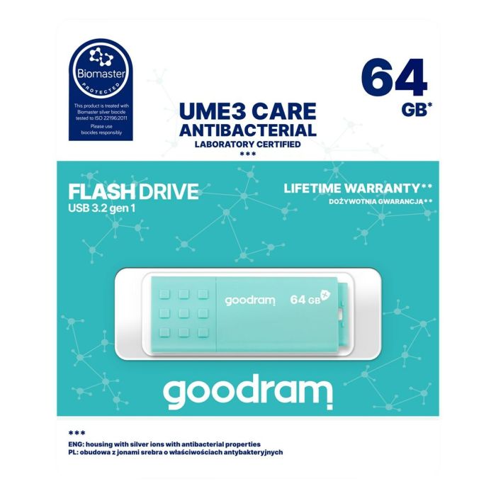 Clé USB GoodRam UME3-0640CRR11 Turquoise 64 GB 5