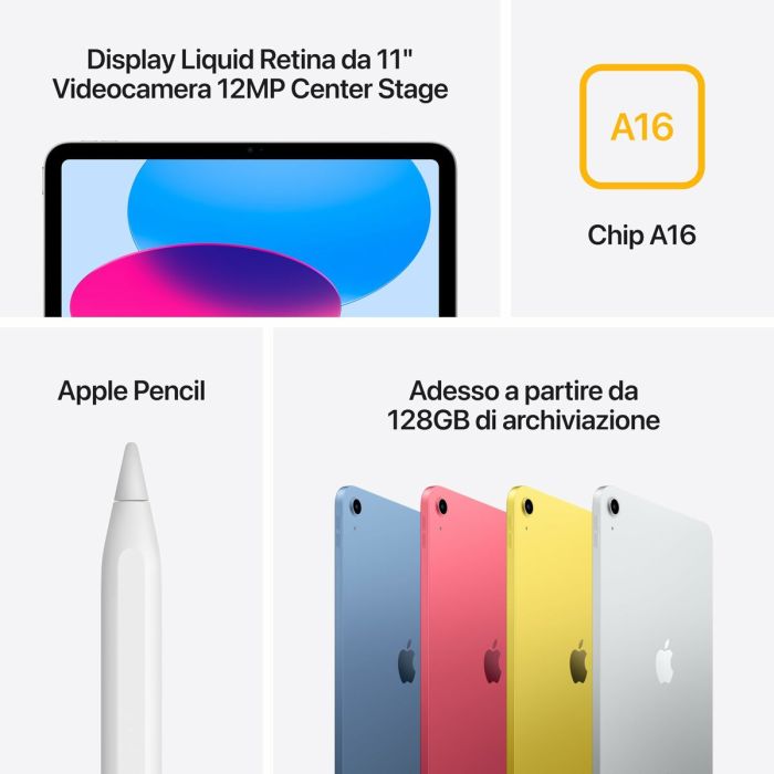Tablette Apple MD7K4TY/A 11" 256 GB Argenté 16