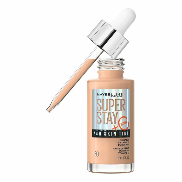 Base de maquillage liquide Maybelline Super Stay Skin Tint Vitamine C Nº 30 30 ml 2 Base de maquillage liquide Maybelline Super Stay Skin Tint Vitamine C Nº 30 30 ml 2