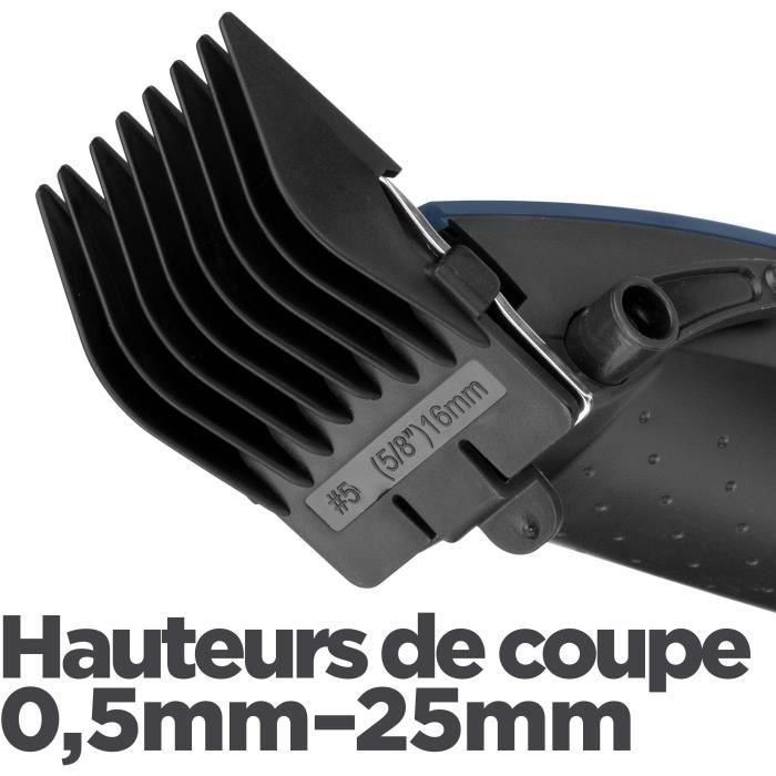Tondeuse Cheveux - BaByliss - E695E - Lames en acier inoxydable - 8 guides de coupe - de 1 a 25mm 4 Tondeuse Cheveux - BaByliss - E695E - Lames en acier inoxydable - 8 guides de coupe - de 1 a 25mm 4