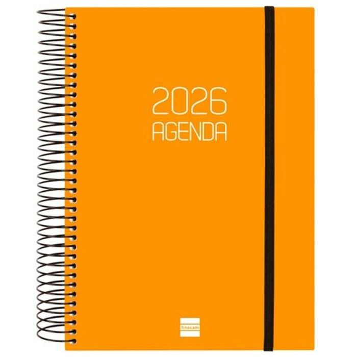 Agenda Finocam OPAQUE Orange A5 15,5 x 21,2 cm 2026