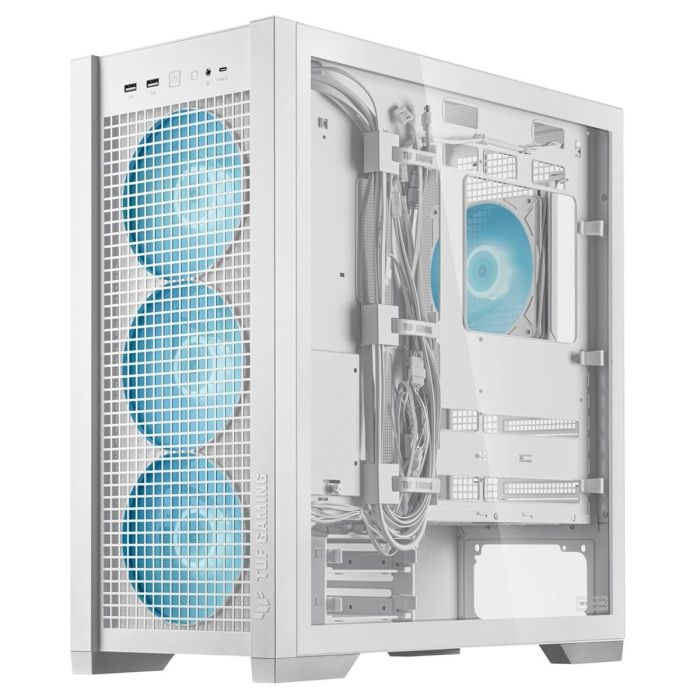Boîtier ATX semi-tour Asus TUF GAMING GT302 TG ARGB Blanc Multicouleur 13 Boîtier ATX semi-tour Asus TUF GAMING GT302 TG ARGB Blanc Multicouleur 13