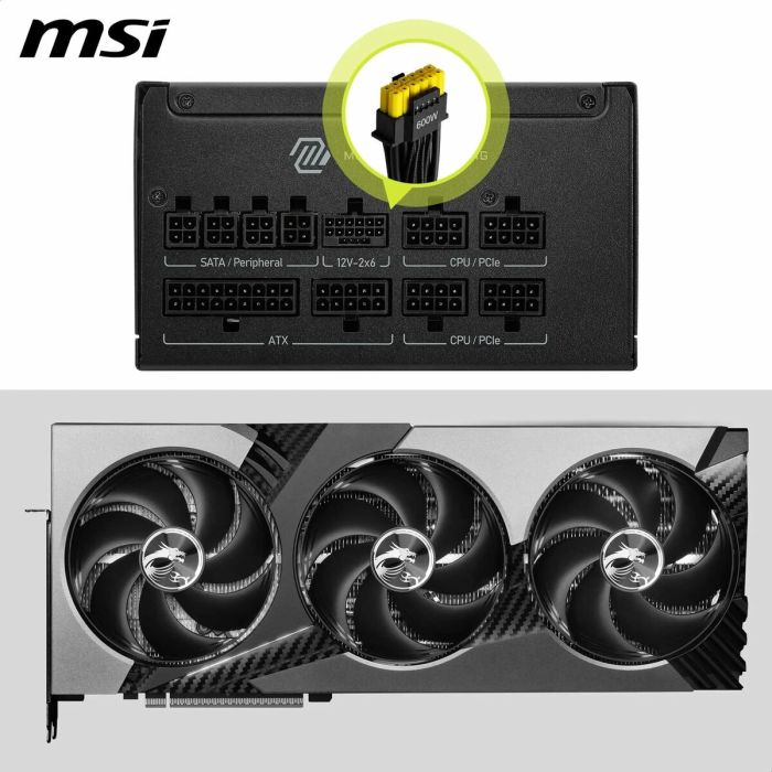 Bloc d’Alimentation MSI 306-7ZPIY11-CE0 850 W 80 Plus Gold ATX 4