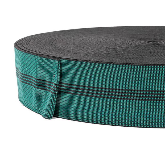 Rollo 100 Metros De Cincha Elástica Verde Elasticidad 40% Ancho Cincha 60 Q&Q 1