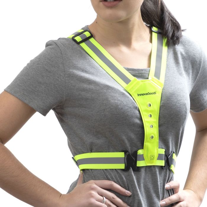 Harnais de Sport avec Lumières LED Lurunned InnovaGoods 3 Harnais de Sport avec Lumières LED Lurunned InnovaGoods 3