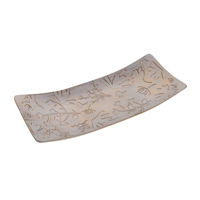 Centre de Table Versa Doré Bois MDF 16 x 4,5 x 38,5 cm Fleurs 1