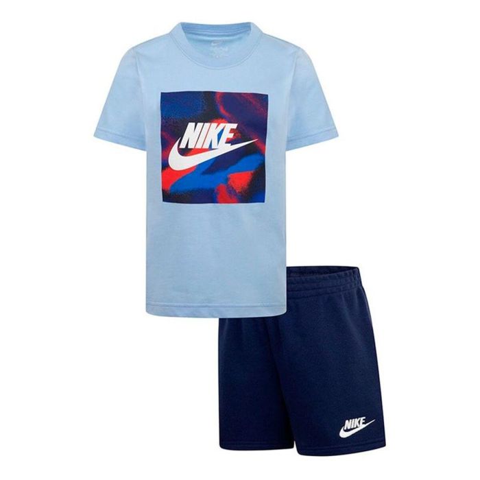 Ensemble de Sport pour Enfants Nike Nkn Club Express Ss Tee Bleu 8 ans