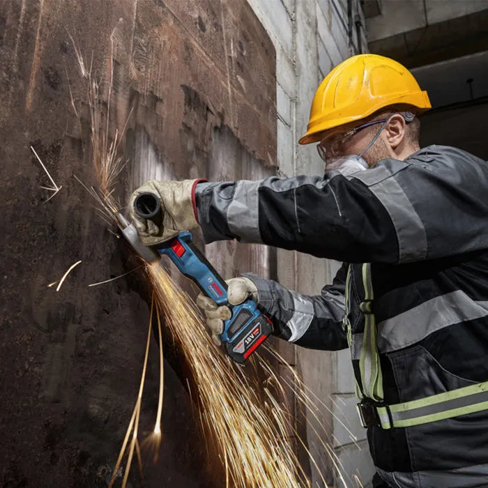 Bosch Meuleuse angulaire sans fil 18 V GWS 18V-11 S solo L, 1100 W, 6 vitesses réglables, pour tronçonnage et meulage