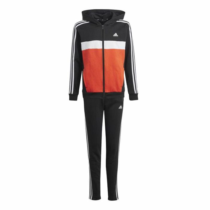 Survêtement Femme Adidas Tiberio 3-Stripes Colorblock Fleece Noir Rouge