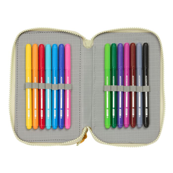 Pochette à crayons triple Mufasa Vert Beige 12,5 x 19,5 x 5,5 cm 37 Pièces 3 Pochette à crayons triple Mufasa Vert Beige 12,5 x 19,5 x 5,5 cm 37 Pièces 3