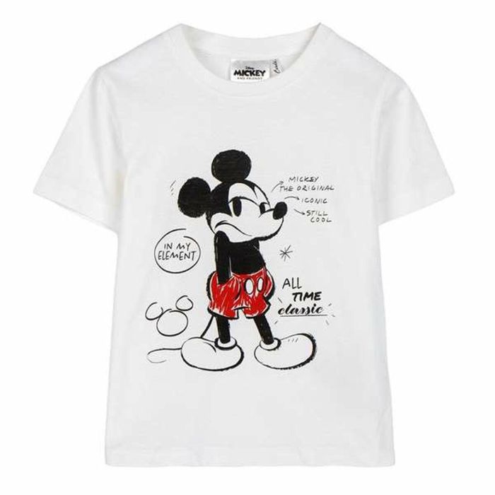 T shirt à manches courtes Enfant Mickey Mouse Blanc 128 GB 0 T shirt à manches courtes Enfant Mickey Mouse Blanc 128 GB 0